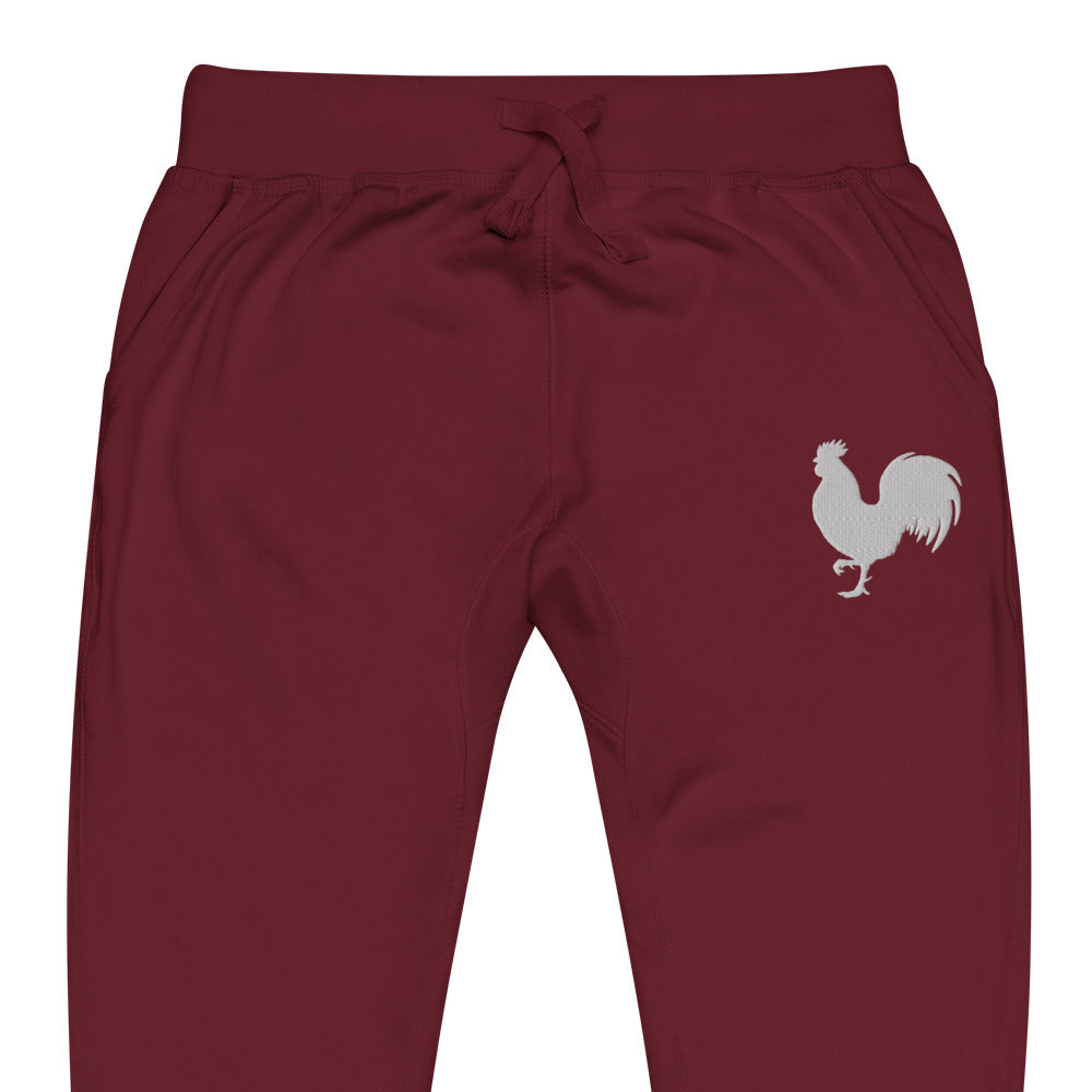 EARLE LE BYRDE "Signature Rooster" Logo Embroidered Fleece Joggers