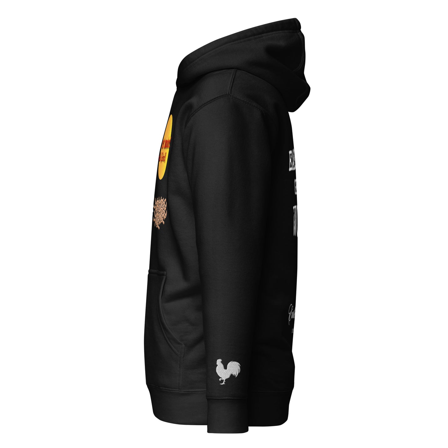 EARLE LE BYRDE "Monter Et Moudre" (Rise & Grind) Pull-Over Fleece Hoodie