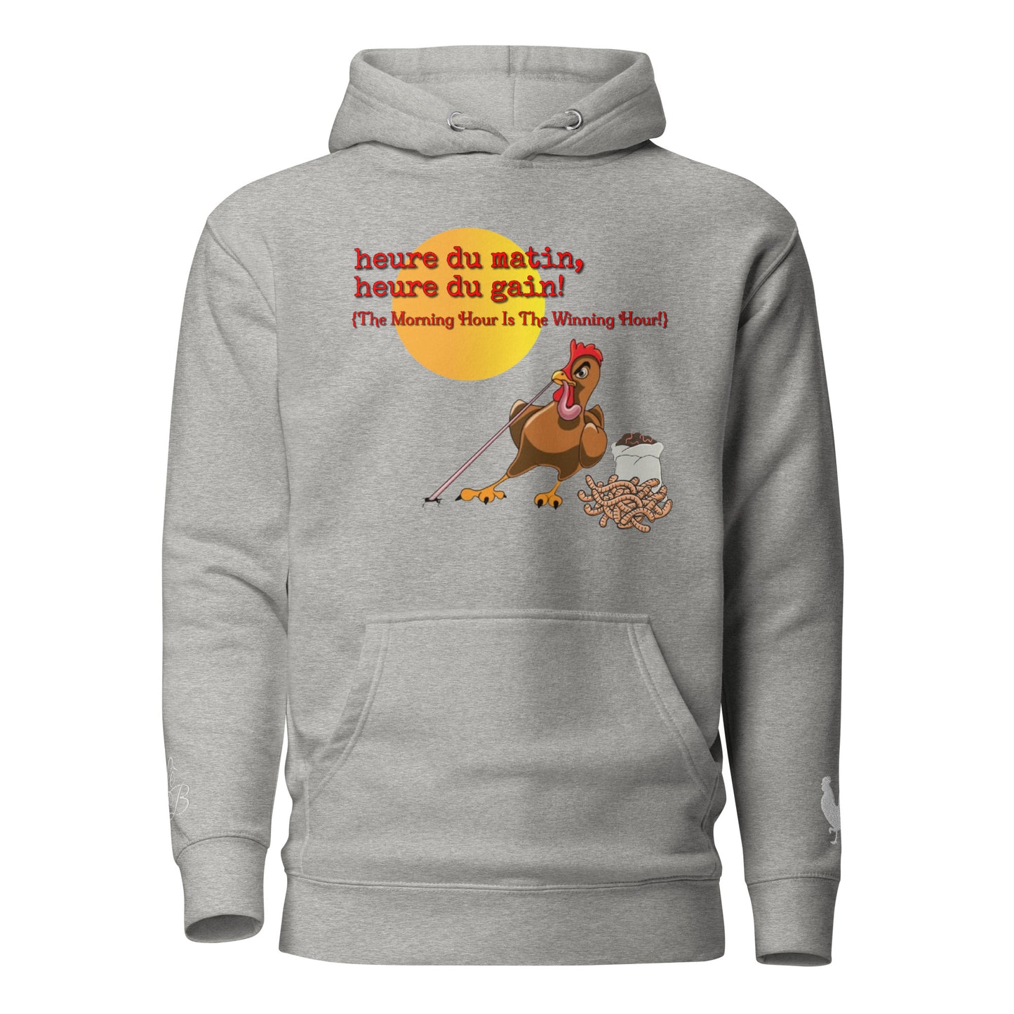 EARLE LE BYRDE "The Morning Hour Is The Winning Hour" Fleece Pull-Over Hoodie