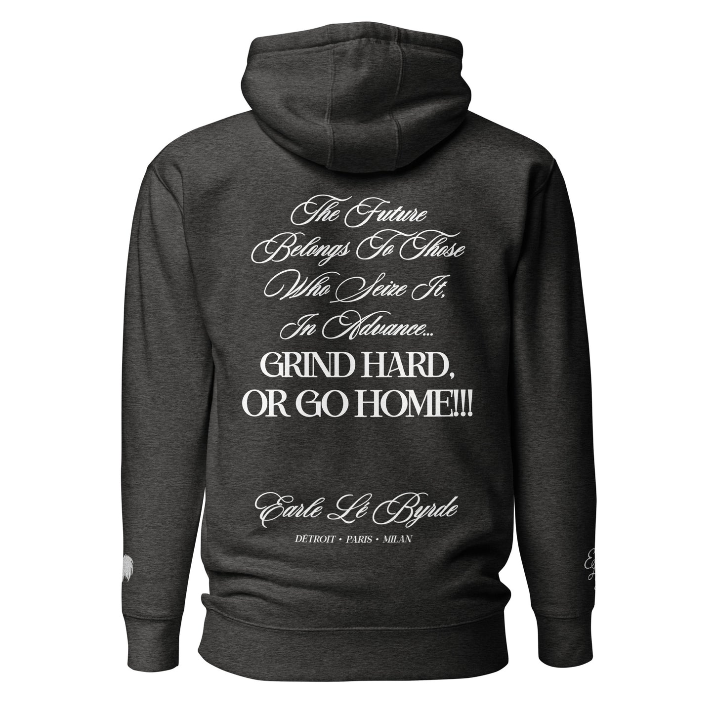 EARLE LE BYRDE "The Morning Hour Is The Winning Hour" Fleece Pull-Over Hoodie