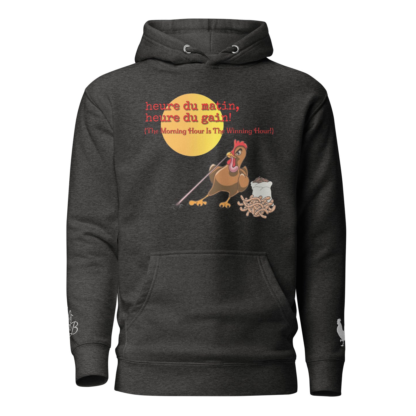 EARLE LE BYRDE "The Morning Hour Is The Winning Hour" Fleece Pull-Over Hoodie