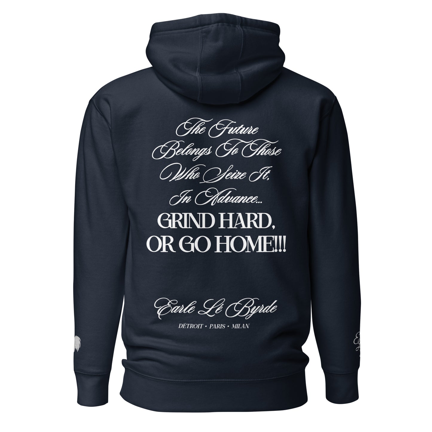EARLE LE BYRDE "The Morning Hour Is The Winning Hour" Fleece Pull-Over Hoodie