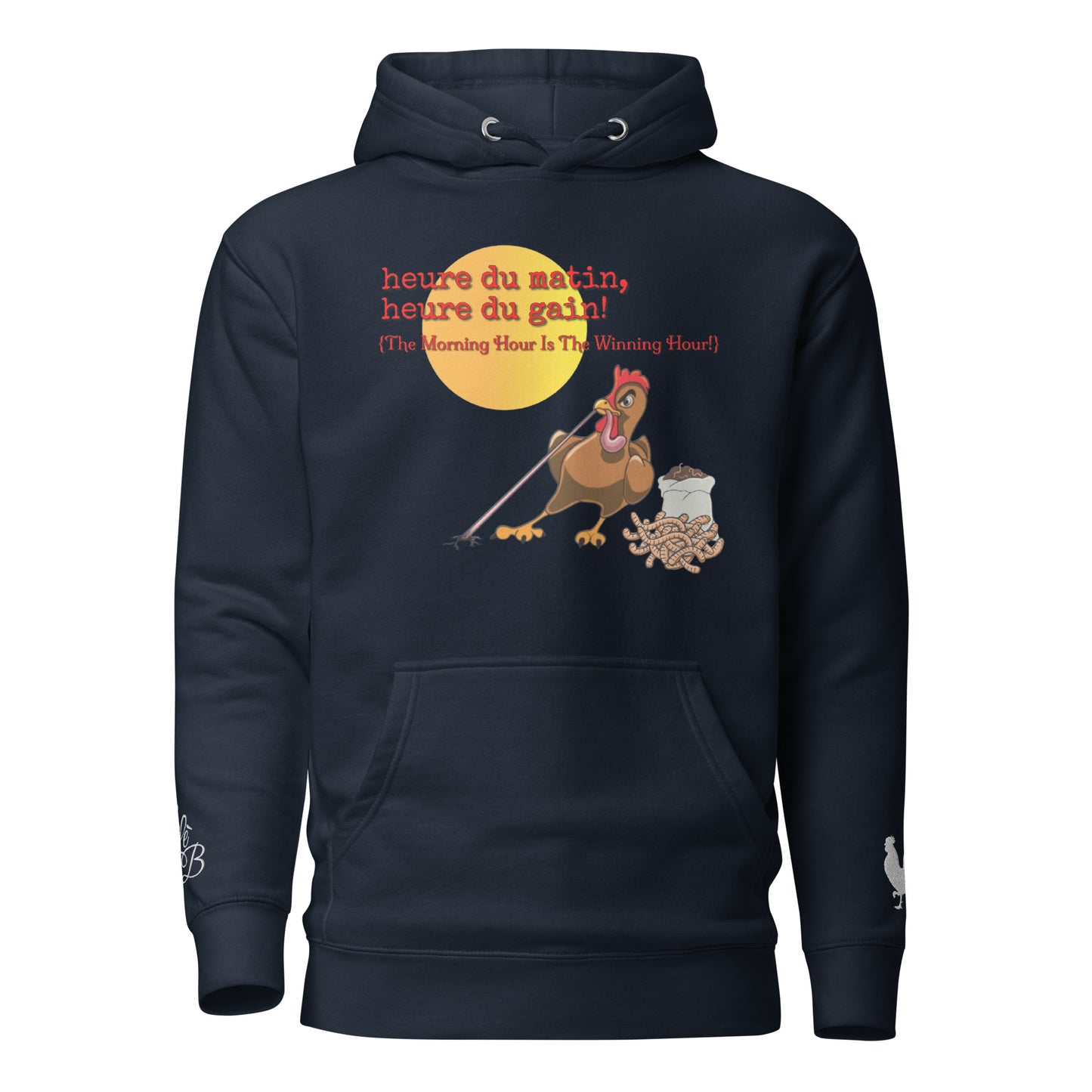 EARLE LE BYRDE "The Morning Hour Is The Winning Hour" Fleece Pull-Over Hoodie