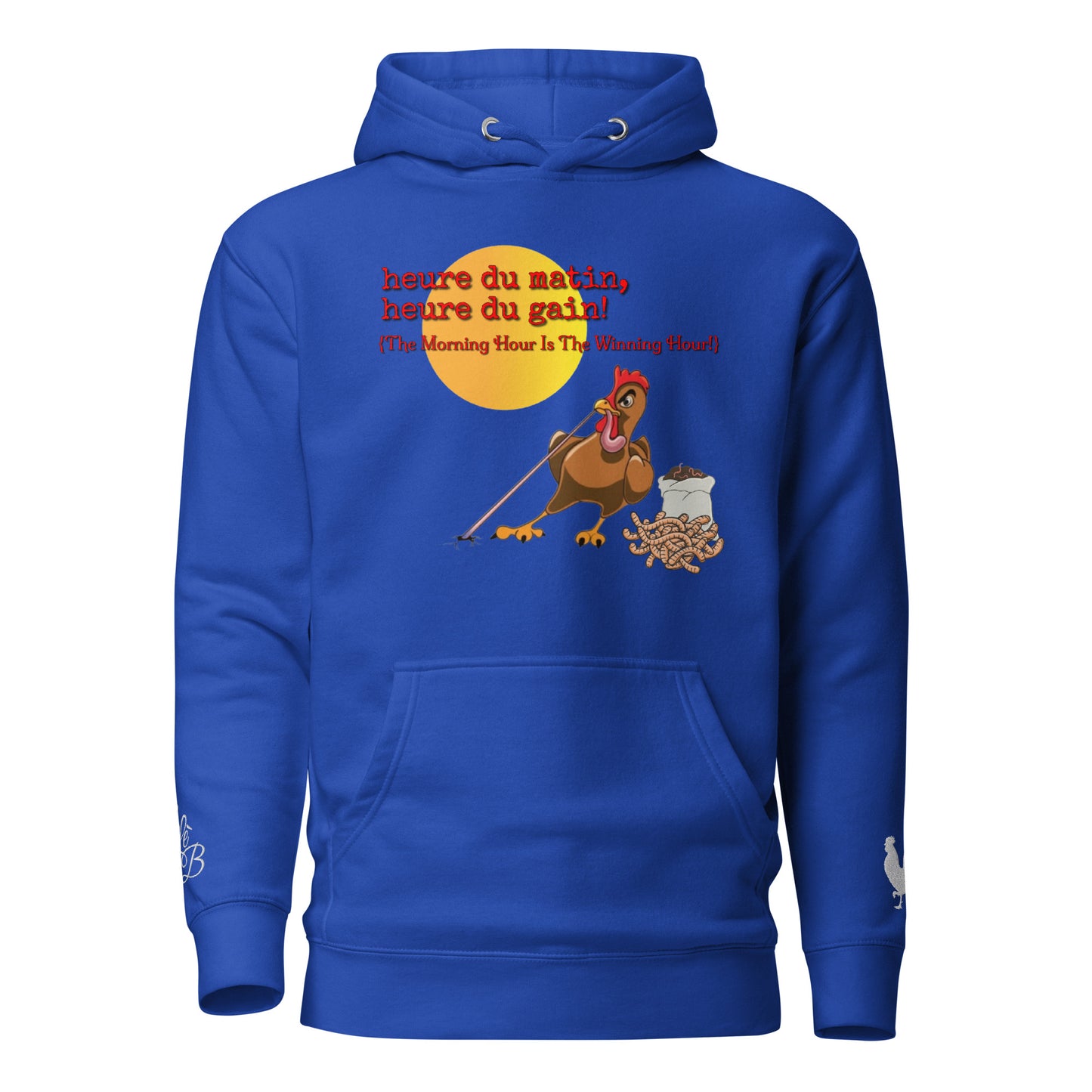 EARLE LE BYRDE "The Morning Hour Is The Winning Hour" Fleece Pull-Over Hoodie