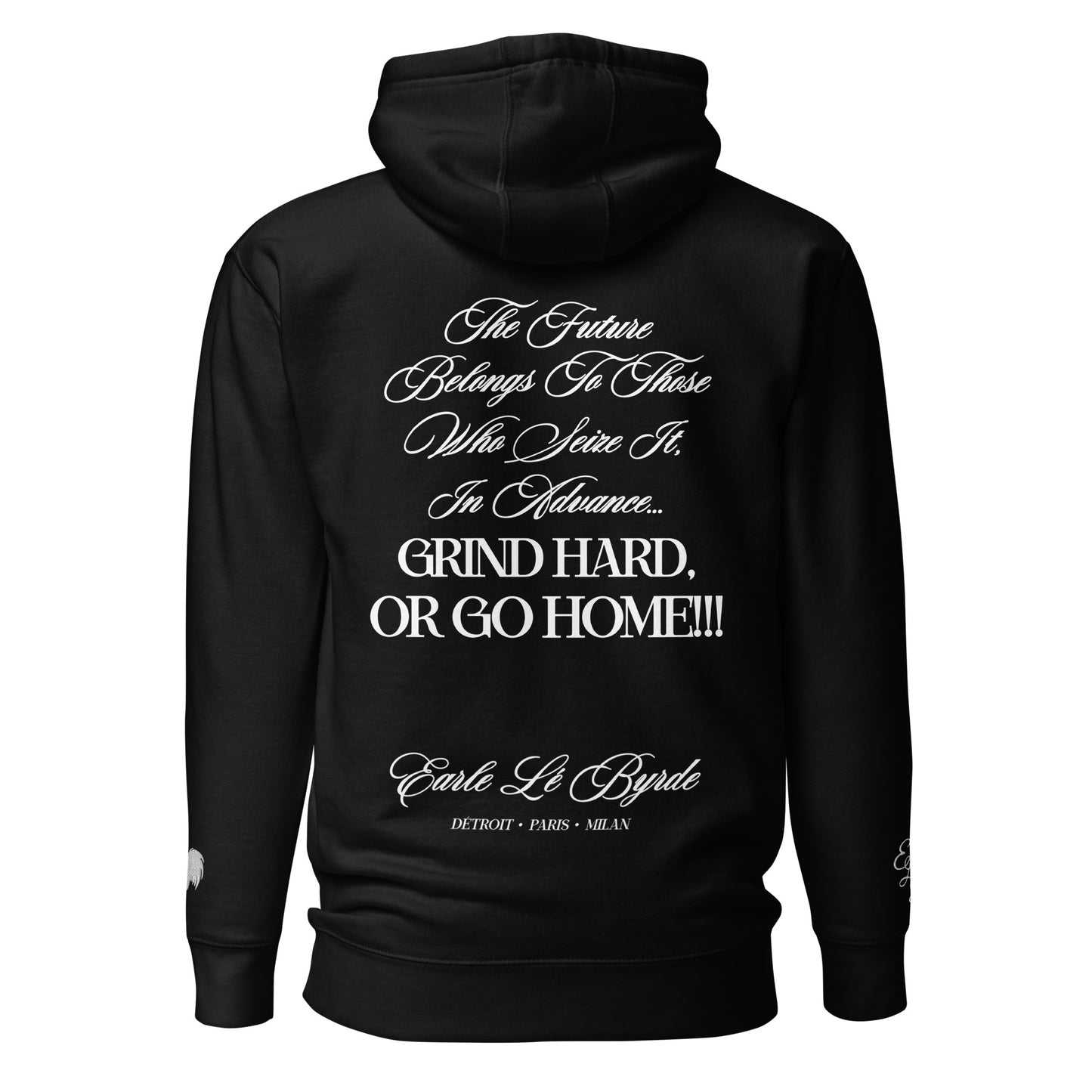 EARLE LE BYRDE "The Morning Hour Is The Winning Hour" Fleece Pull-Over Hoodie