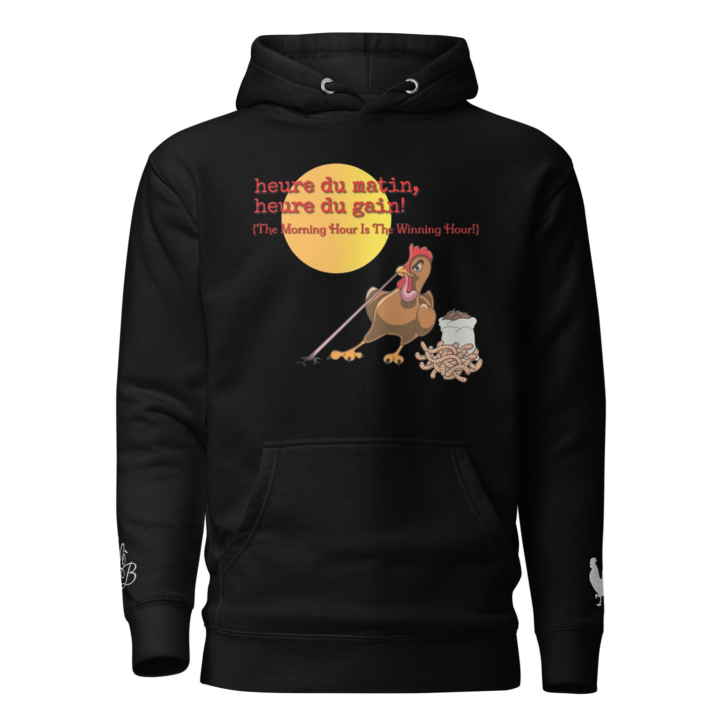 EARLE LE BYRDE "The Morning Hour Is The Winning Hour" Fleece Pull-Over Hoodie