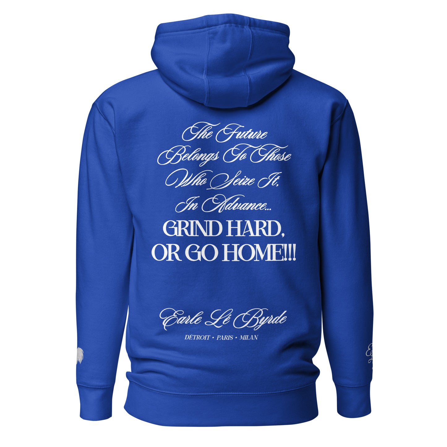 EARLE LE BYRDE "The Morning Hour Is The Winning Hour" Fleece Pull-Over Hoodie