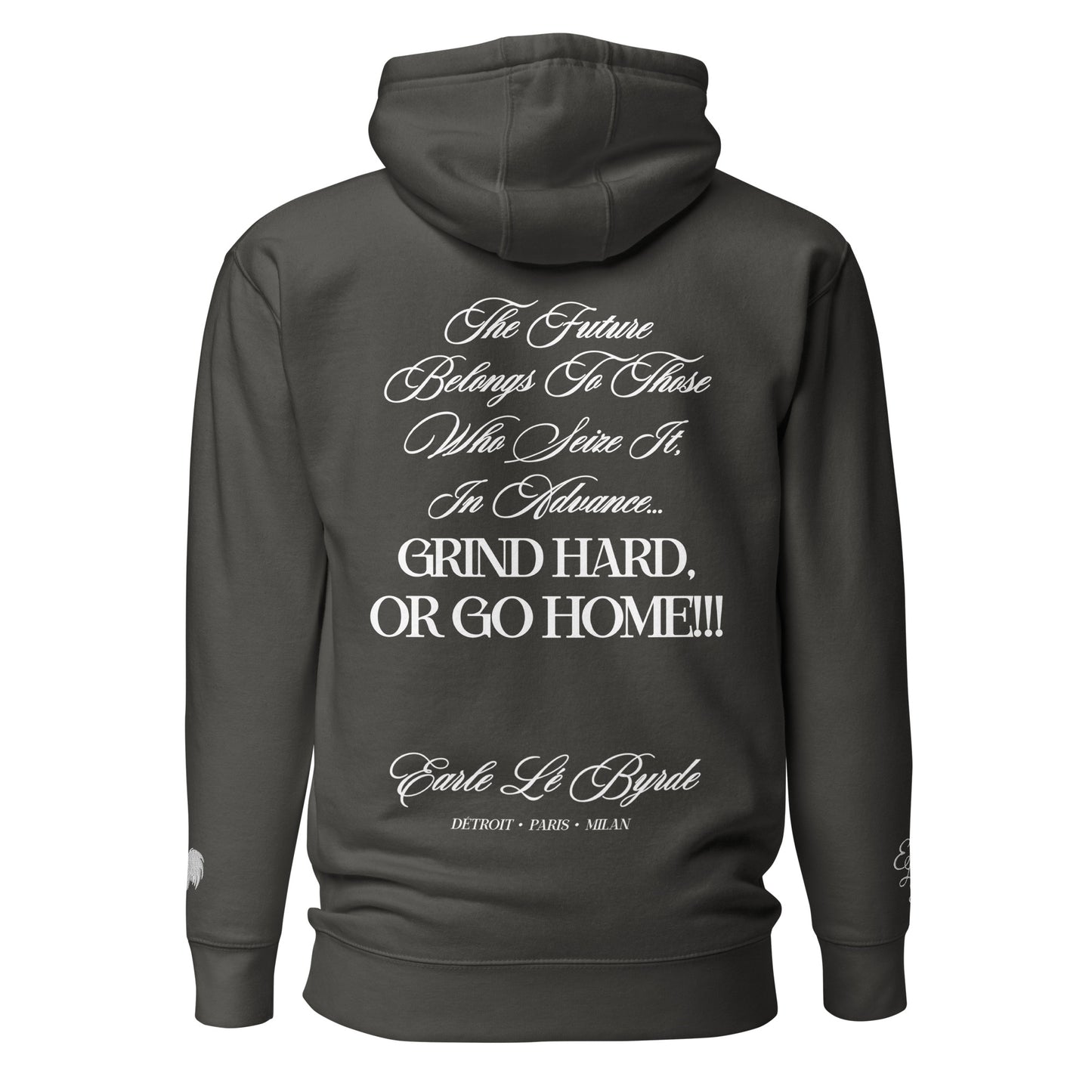 EARLE LE BYRDE "The Morning Hour Is The Winning Hour" Fleece Pull-Over Hoodie